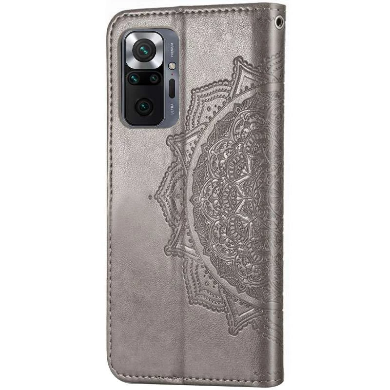 Шкіряний чохол-книжка Art Case з візитницею для Xiaomi Redmi Note 10 Pro – Сірий. Фото 4 з 4