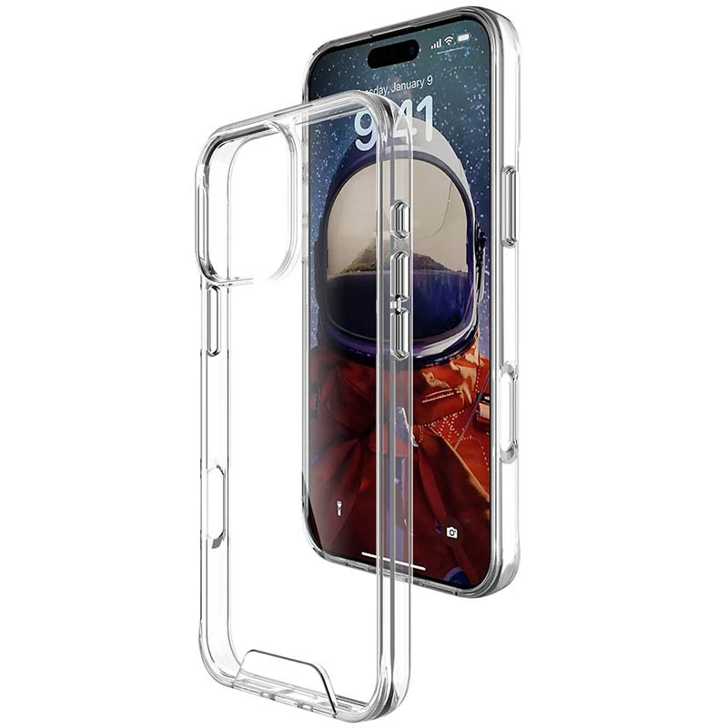 Силиконовый чехол Space Case для Apple iPhone 16 Pro – Прозрачный. Фото 11 из 13
