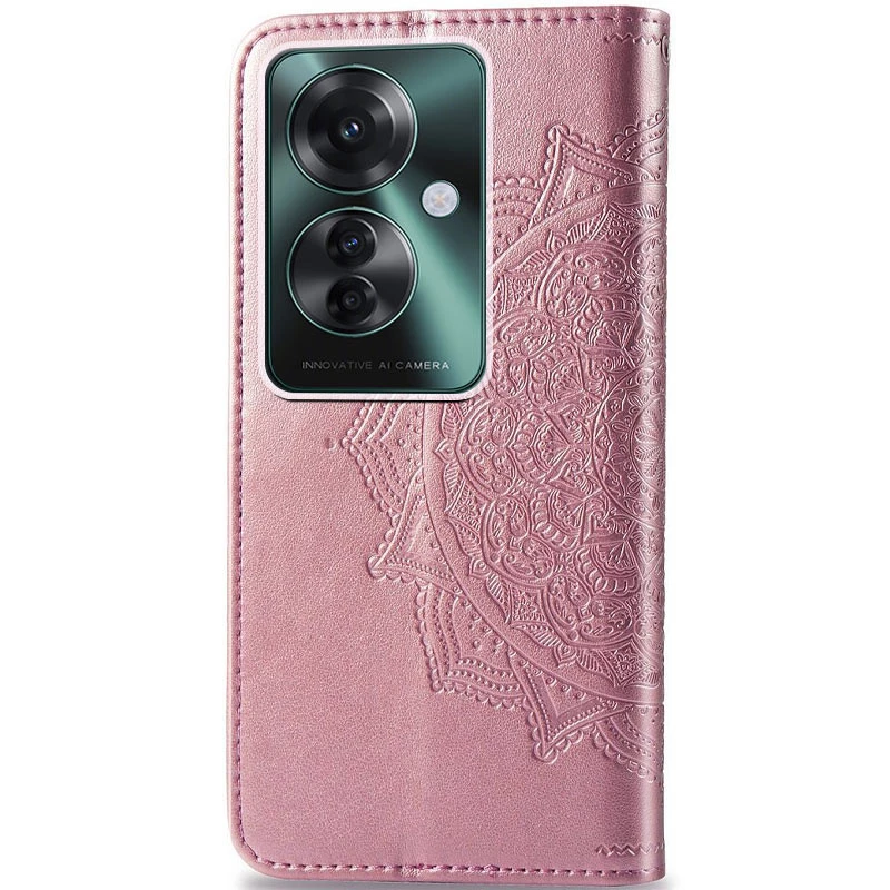 Шкіряний чохол-книжка Art Case з візитницею для Oppo Reno11 F – Рожевий. Фото 5 з 5