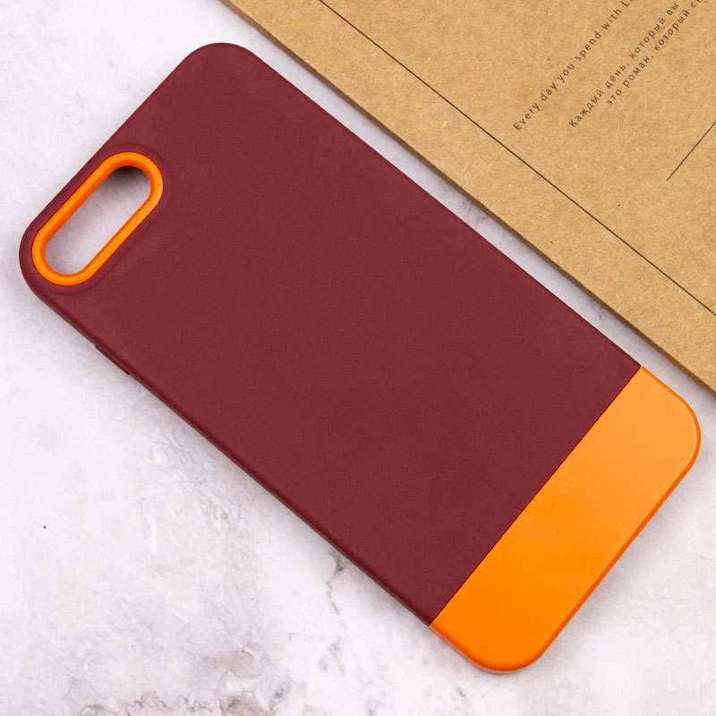 Двухцветный чехол Bichromatic для Apple iPhone 7 plus / 8 plus – Brown burgundy / Orange. Фото 5 из 5