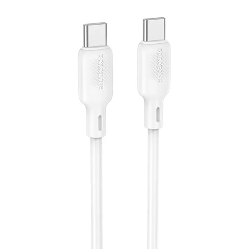 Дата кабель Borofone BX113 Lenny Type-C to Type-C 60W (1m) – White. Фото 1 з 4