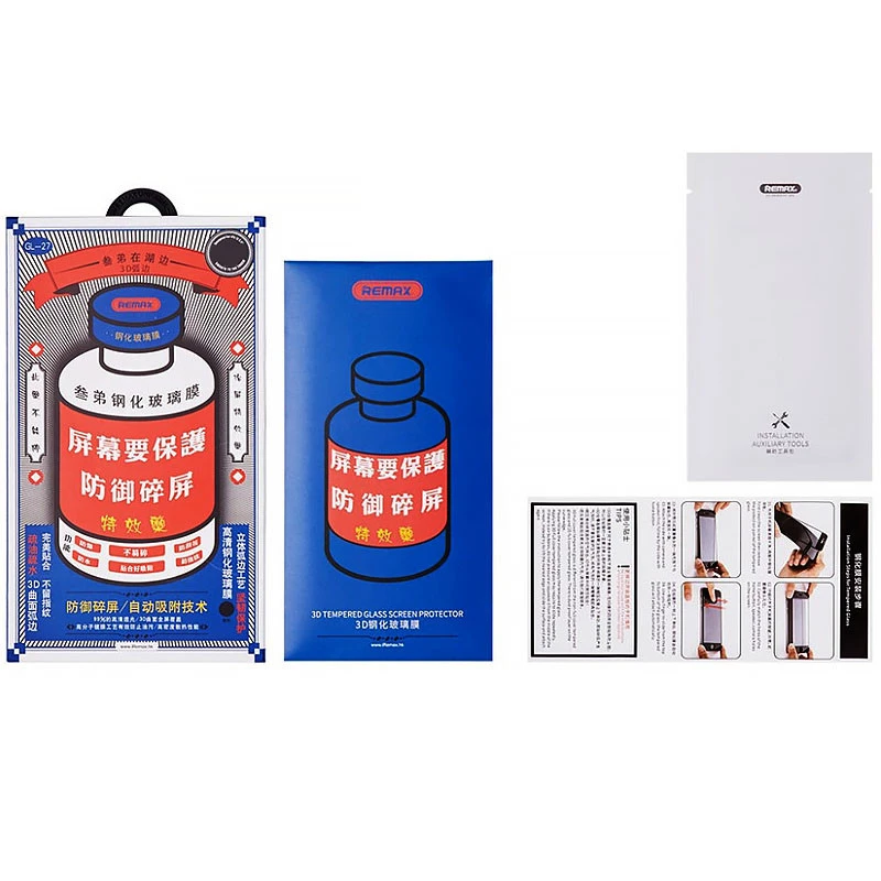 Захисне скло Remax 3D (GL-27) для Apple iPhone 14 Pro Max (6.7") – Чорний. Фото 4 з 5