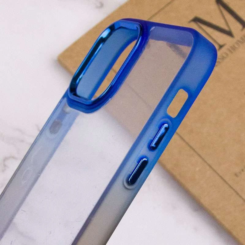 Силіконовий чохол фреш на Apple iPhone 12 (6.1") – Чорний / Синій. Фото 5 з 5