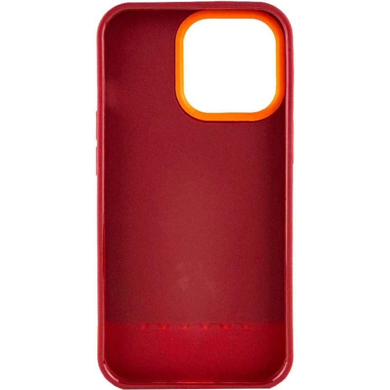 Двоколірний чохол Bichromatic на Apple iPhone 13 Pro Max (6.7") – Brown burgundy / Orange. Фото 3 з 5