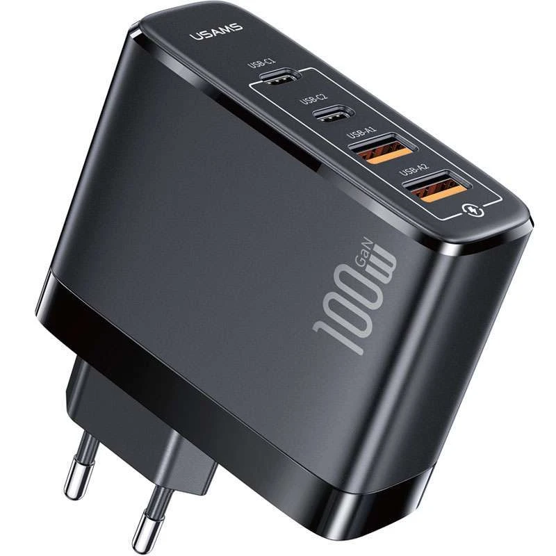 

МЗП Usams US-CC145 T44 100W 4 Ports GaN Fast Charger