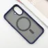 TPU+PC чехол Metal Buttons with Magnetic Fit для Apple iPhone 16 – Синий / Navy Blue. Фото 4 из 8