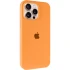 Чехол Silicone Case с закрытым низом для Apple iPhone 16 Pro – Оранжевый / Orange. Фото 1 из 5