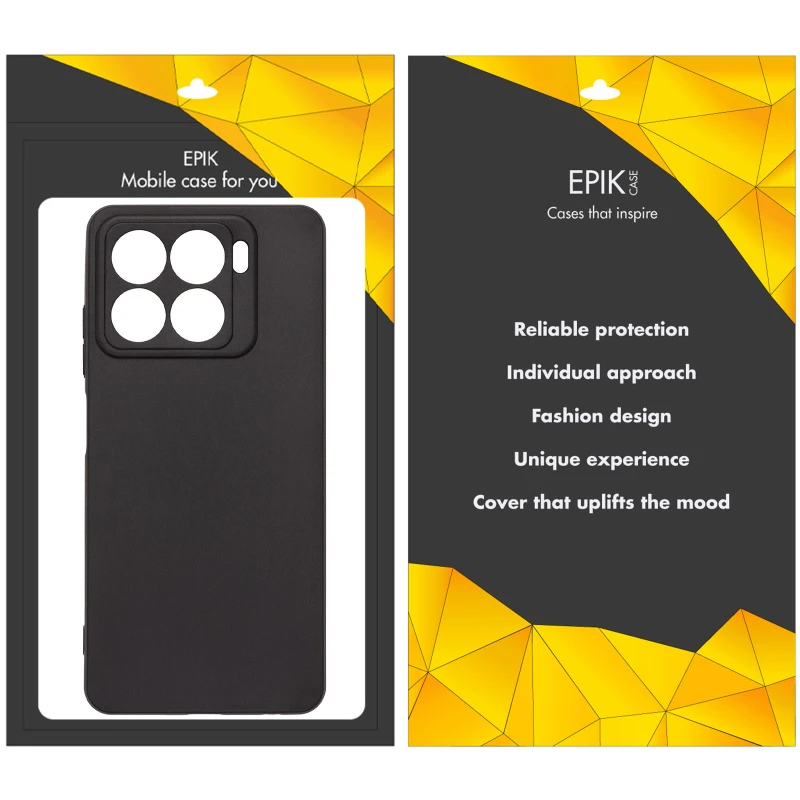 Чорний силіконовий чохол Epik із захистом камери на ZTE Blade A56 – Чорний. Фото 3 з 3