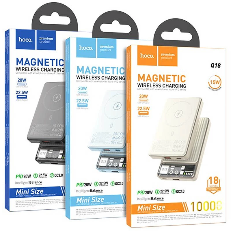 Портативний зарядний пристрій Power Bank Hoco Q18 Tourer 22.5W з БЗП 10 000 mAh фото 2 з 2
