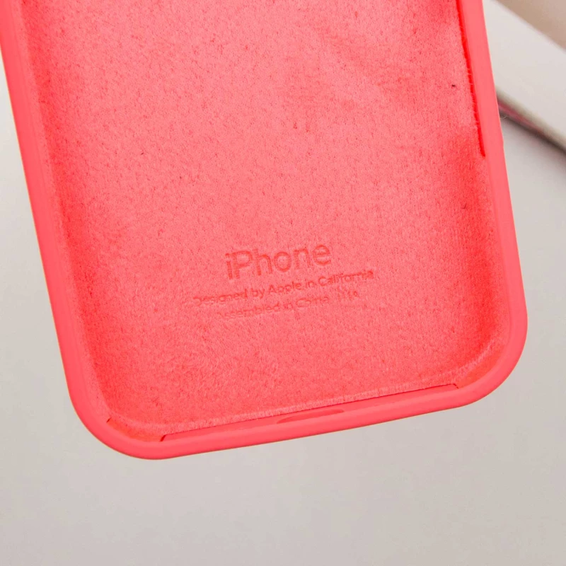 Чохол Silicone Case з закритим низом на Apple iPhone 16 Plus – Кавуновий / Watermelon red. Фото 7 з 7