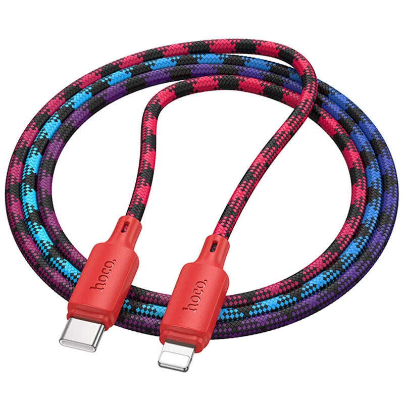 Дата кабель Hoco X116 Meridian Type-C to Lightning 27W (1m) – Gradient Red Mix. Фото 6 з 6