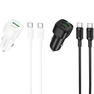АЗП Borofone BZ34B Cloud PD20W+QC3.0 total 38W (1USB-A/1C) + кабель Type-C to Type-C