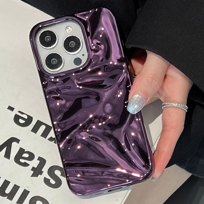 Гламурний силіконовий чохол на Apple iPhone 15 (6.1") – Purple. Фото 4 з 7