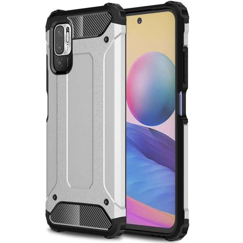 Протиударний чохол з посиленими кутами Immortal на Xiaomi Poco M3 Pro 4G / 5G – Срібний. Фото 1 з 4