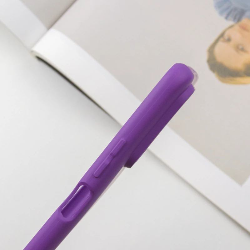 Кольоровий силіконовий чохол GETMAN із закритою камерою для Xiaomi Redmi 10 – Фіолетовий / Purple. Фото 4 з 5