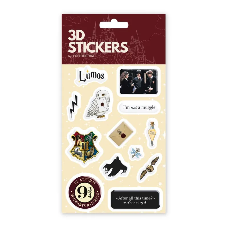Стікер-набір 3D до 10*15см XXL – Harry Potter Designs (13 pcs). Фото 1 з 3