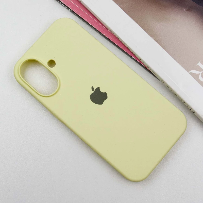 Чохол Silicone Case з закритим низом на Apple iPhone 16 Plus – Жовтий / Mellow Yellow. Фото 2 з 8