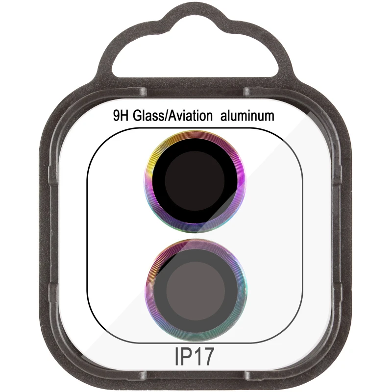 Металлическое защитное стекло на камеру для Apple iPhone 17 (6.3") – Сиреневый / Rainbow. Фото 4 из 12