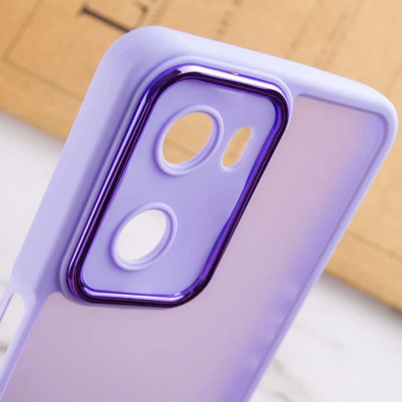 TPU+PC чехол Accent для Oppo A57s – White / Purple. Фото 6 из 6
