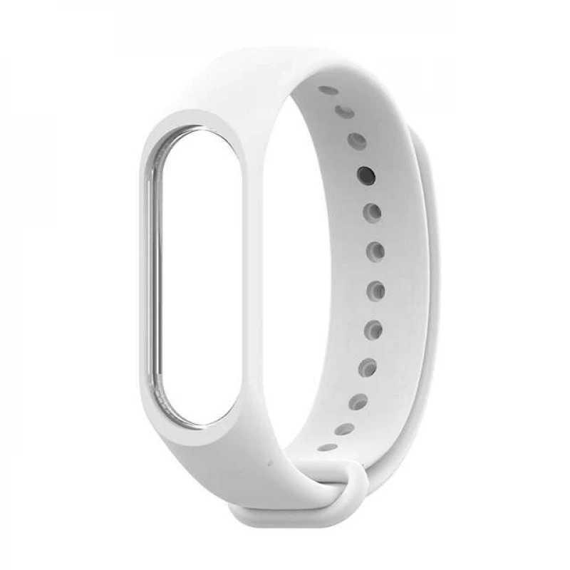 

Силиконовый ремешок для Xiaomi Mi Band 3/4 (Белый), Білий
