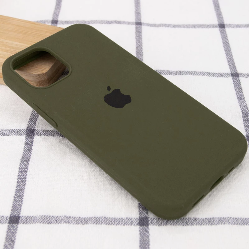 Чехол Silicone Case с закрытым низом для Apple iPhone 15 Pro Max (6.7") – Зеленый / Dark Olive. Фото 5 из 9