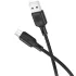 Дата кабель Borofone BX113 Lenny USB to MicroUSB 2.4A (2m) – Black. Фото 2 з 5