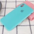 Чохол Silicone Case з закритим низом на Apple iPhone XS (5.8") – Бірюзовий / Marine Green. Фото 2 з 3
