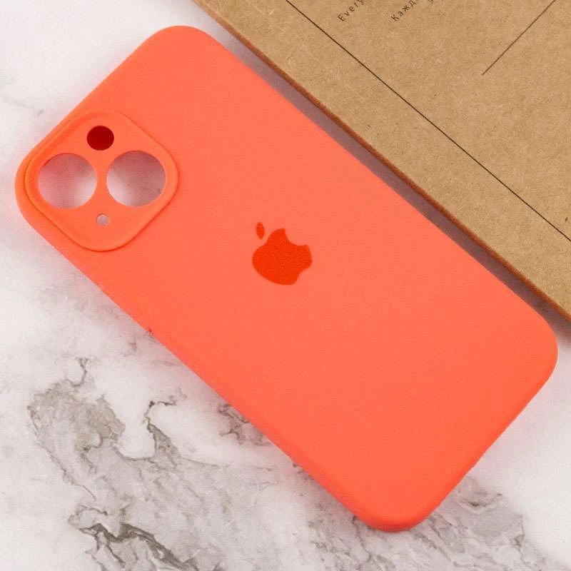 Чохол Silicone Case з захистом камери на Apple iPhone 14 Plus (6.7") – Помаранчевий / Pink citrus. Фото 4 з 4
