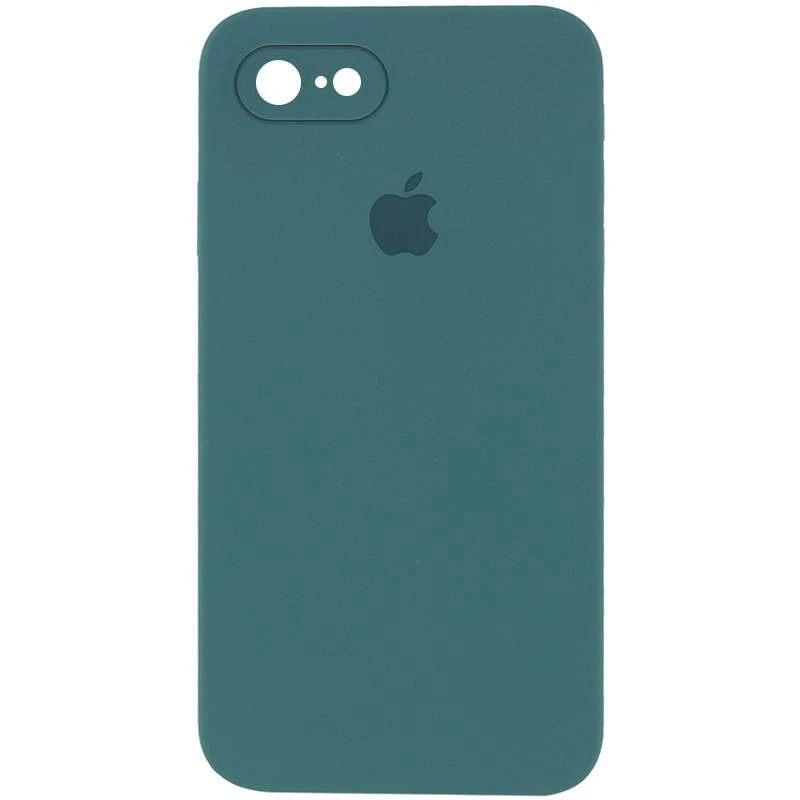 Чехол Silicone Case Square с защитой камеры для Apple iPhone 6/6s (4.7") – Зеленый / Pine green. Фото 1 из 3