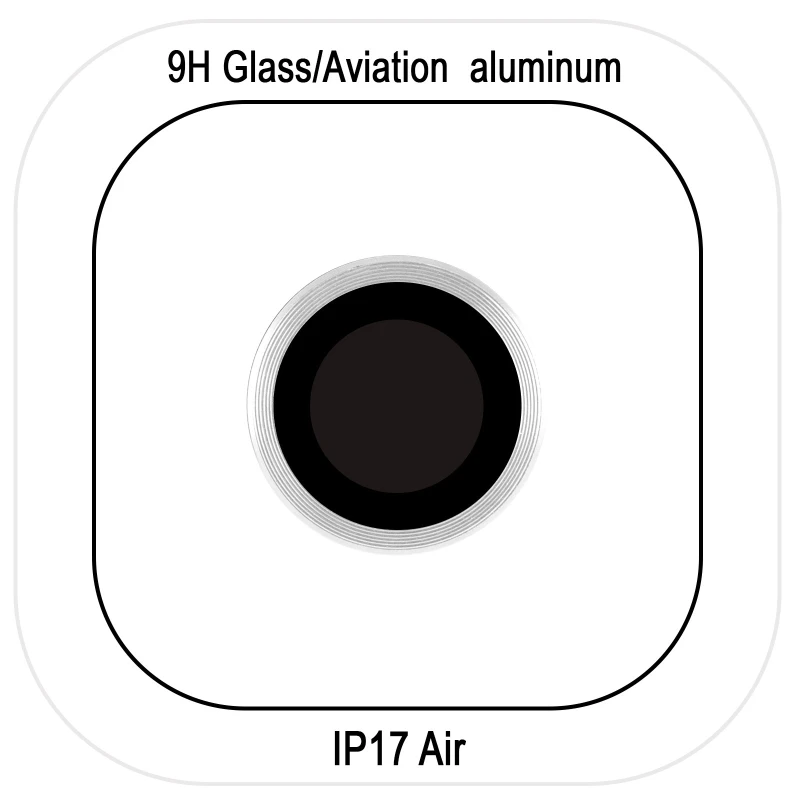 Металеве захисне скло на камеру на Apple iPhone 17 Air (6.5") – Срібний / Silver. Фото 2 з 12