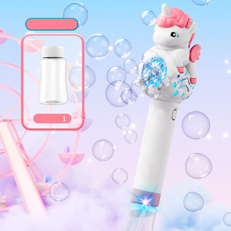 Пистолет с мыльными пузырями H055 Little Unicorn + bottle 50ml – Pink. Фото 3 из 3