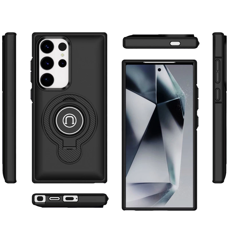 TPU+Textured PC Magnet для Samsung Galaxy S25 Ultra – Black. Фото 3 из 4