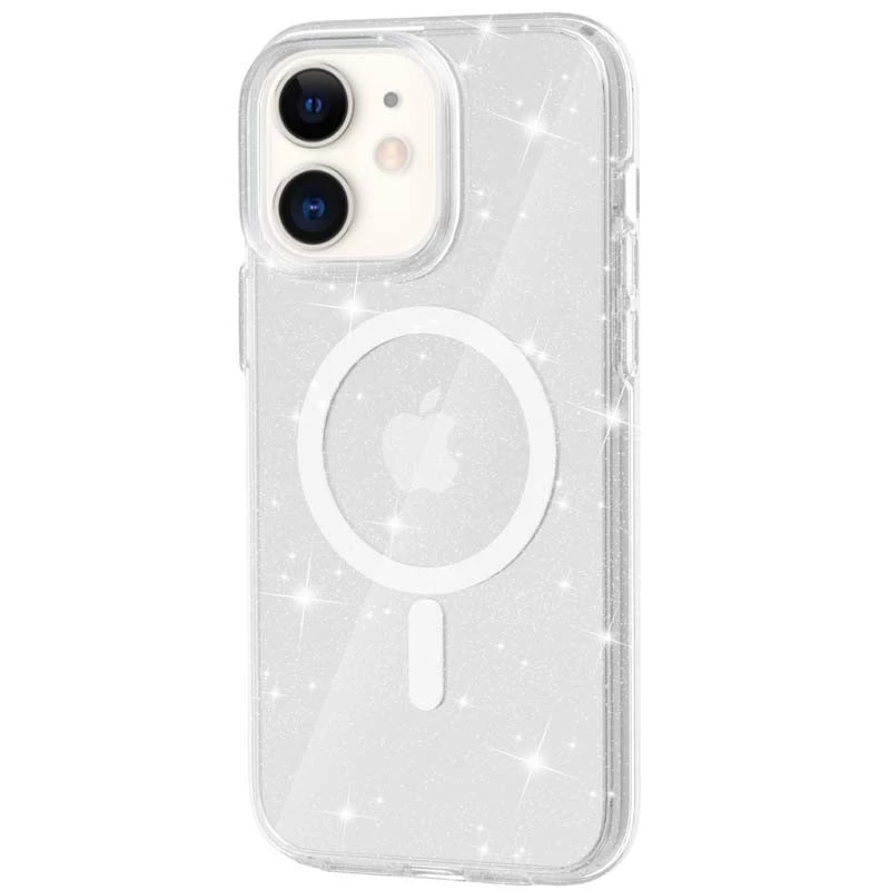 

Чехол с блестками и MagSafe на Apple iPhone 11 (6.1") (Clear+Glitter)