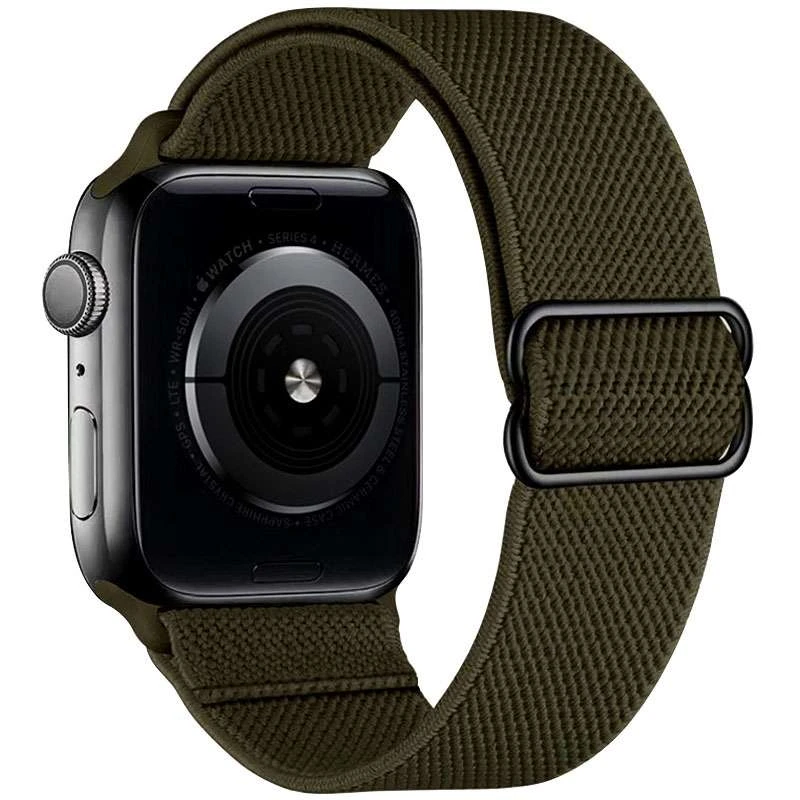 

Ремешок тканевый с затяжкой для Apple Watch 38/40mm (Dark Olive)