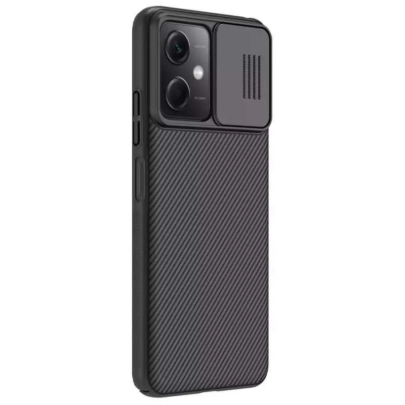 Карбована накладка Nillkin зі шторкою для камери на Xiaomi Redmi Note 12 5G – Чорний / Black. Фото 5 з 5