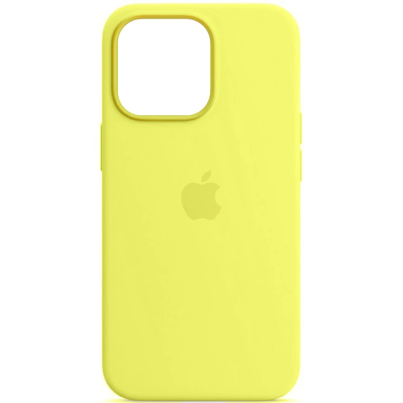 Чохол Silicone case (AAA) with Magsafe and Animation для Apple iPhone 13 Pro (6.1") – Жовтий / Lemon Zest. Фото 3 з 3
