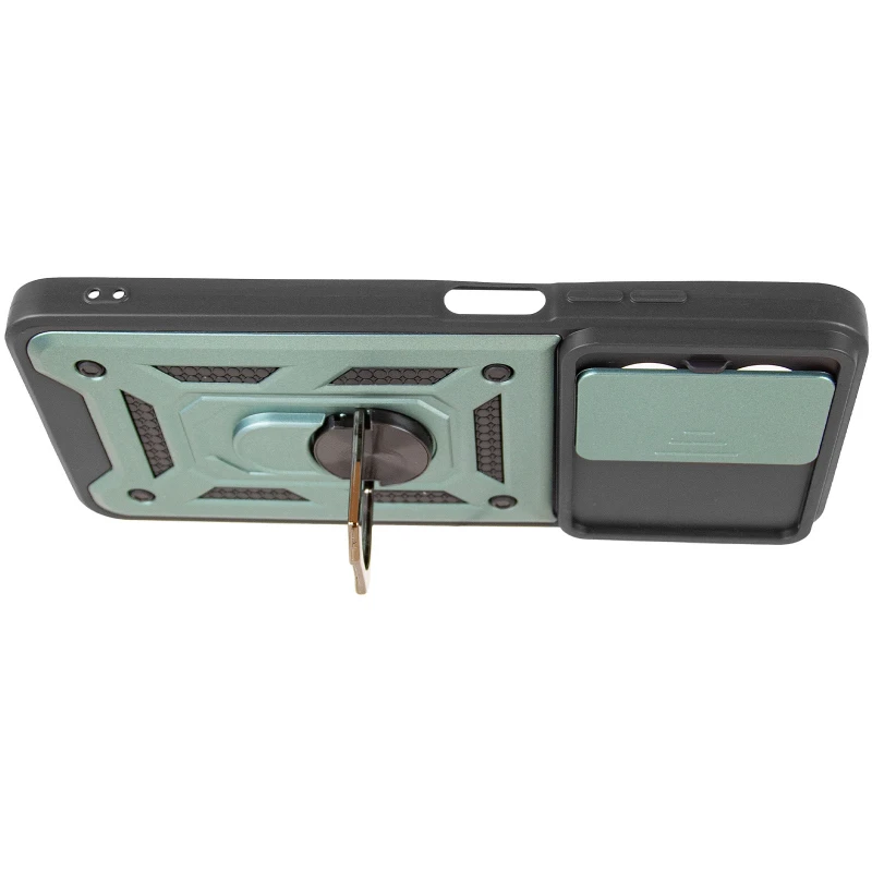 Ударопрочный чехол Ummi Camshield Serge Ring (in box) для Xiaomi Poco C71 – Зеленый / Green. Фото 5 из 8