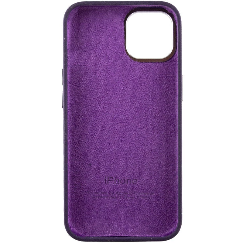 Чехол Silicone Case с металлическими кнопками для Apple iPhone 14 (6.1") – Фиолетовый / Elderberry. Фото 5 из 9