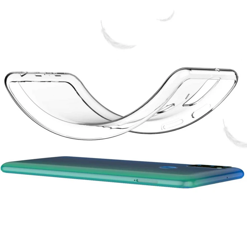 Ультратонкий силіконовий чохол 1мм на Samsung Galaxy M31 – Безбарвний (прозорий). Фото 3 з 5