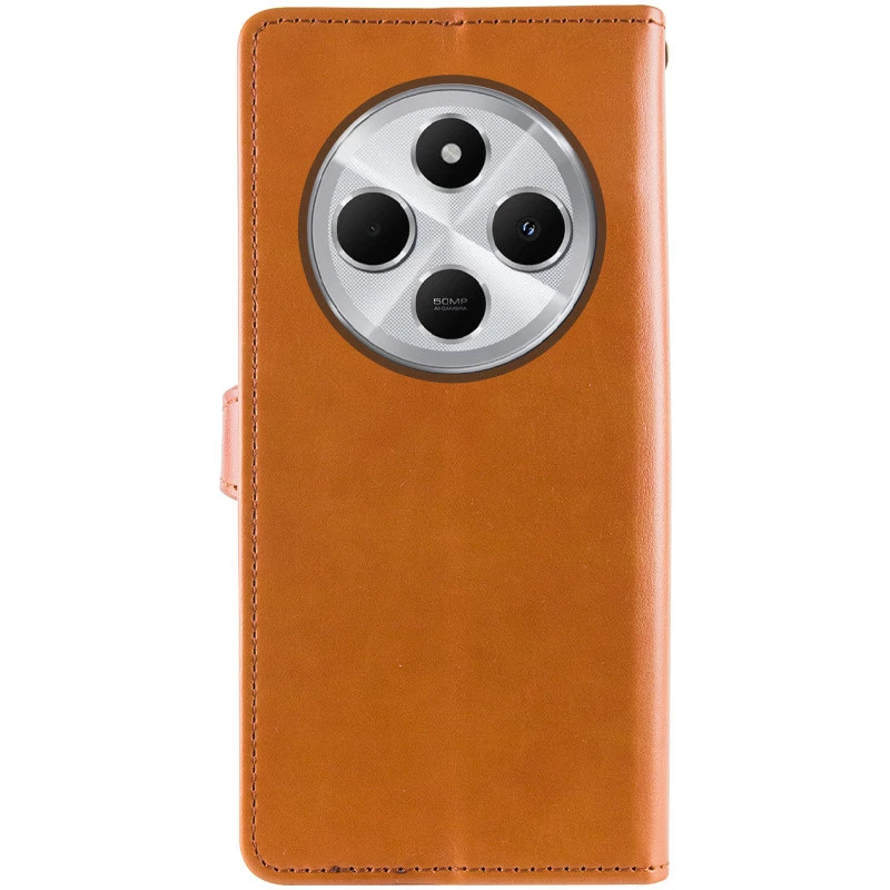 Чехол-книжка GETMAN галлант для Xiaomi Redmi 14C / Poco C75 – Коричневый. Фото 3 из 7