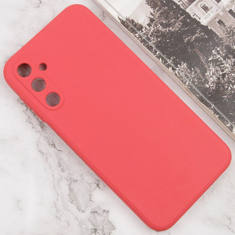Кольоровий силіконовий чохол із захистом камери на Samsung Galaxy A55 – Червоний / Camellia. Фото 2 з 3