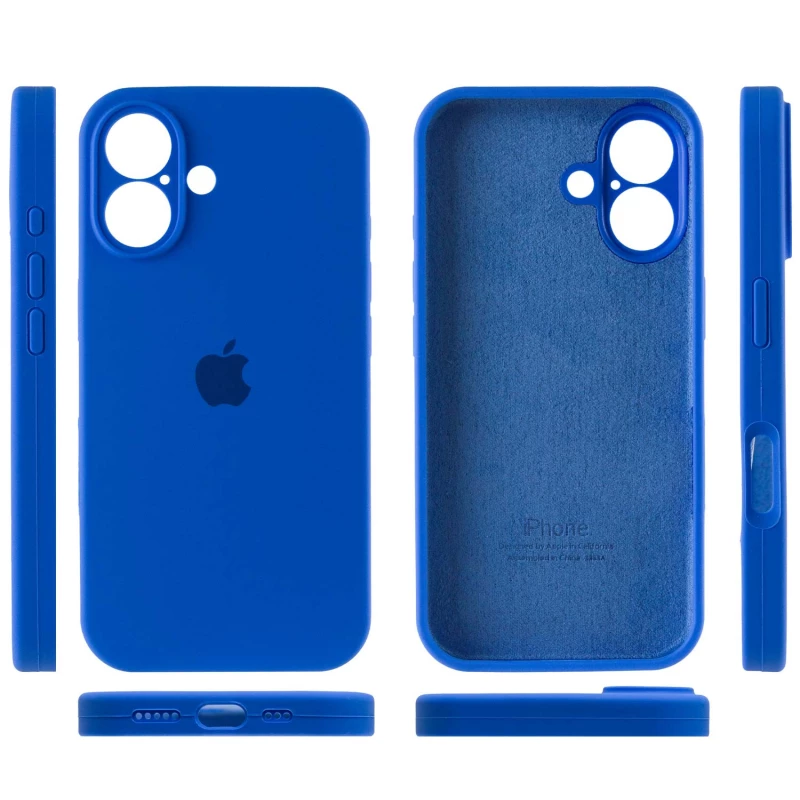 Чохол Silicone Case з захистом камери на Apple iPhone 16 Plus – Синій / Capri Blue. Фото 8 з 8
