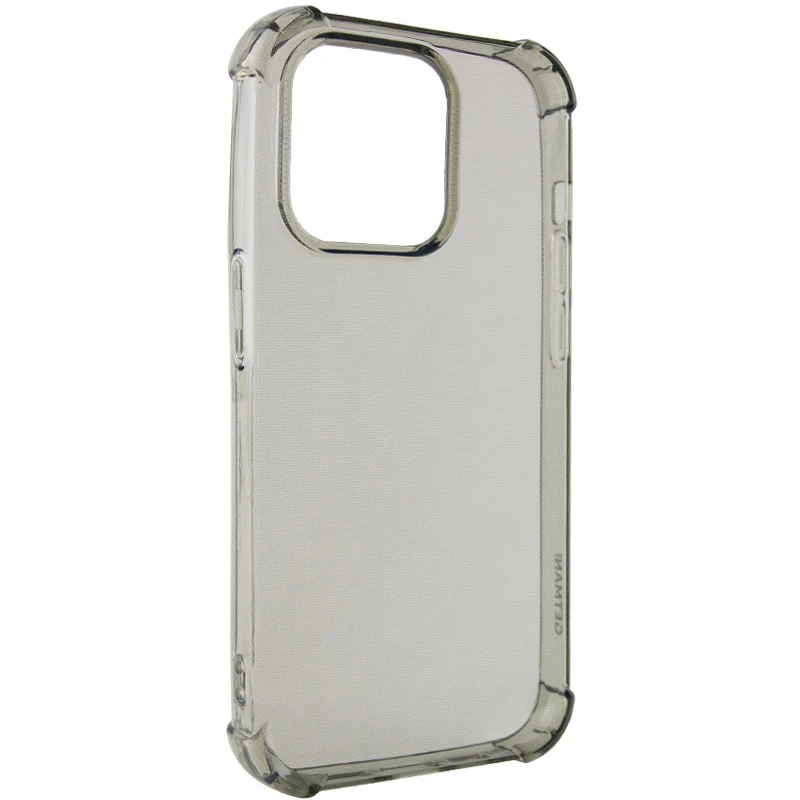 Ультратонкий силіконовий чохол GETMAN з критими бортами на Apple iPhone 14 Pro Max (6.7") – Сірий (прозорий). Фото 3 з 10