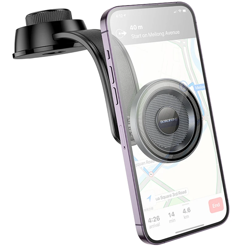 Автотримач Borofone BH123 Profit magnetic (center console) – Black / Metal gray. Фото 7 з 7