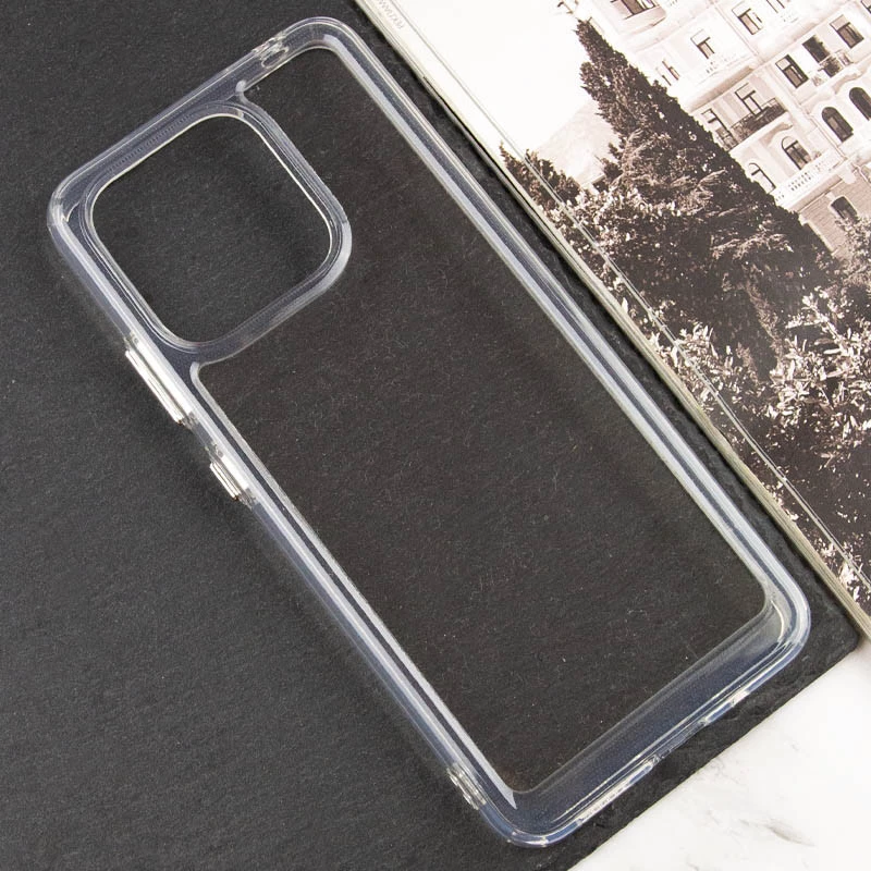 TPU+PC чехол с металлическими кнопками на Xiaomi Redmi 12C / Poco C55 – Прозрачный. Фото 9 из 11