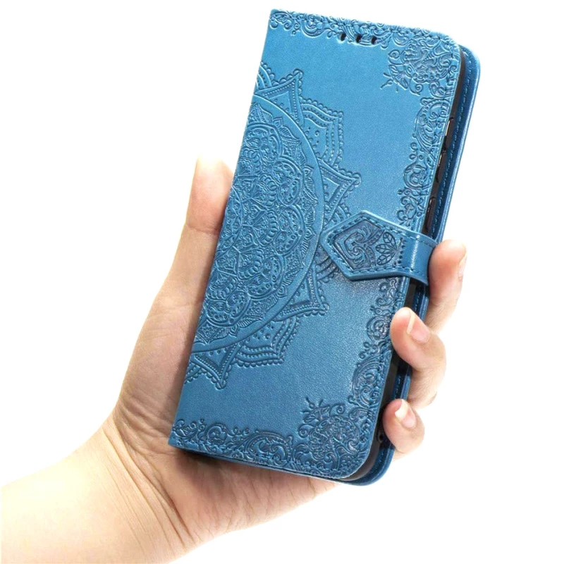 Шкіряний чохол-книжка Art Case з візитницею для Samsung Galaxy A70 (A705F) – Синій. Фото 5 з 5