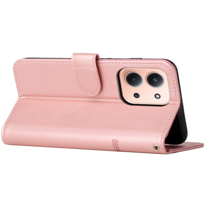 Кожаный чехол-книжка Jet Cover для Xiaomi Redmi 15C (EU) – Rose Gold. Фото 6 из 6