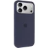 Чохол Silicone Case з закритим низом на Apple iPhone 17 Pro Max (6.9") – Темно-синій / Midnight blue. Фото 2 з 6