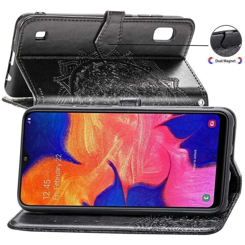 Кожаный чехол-книжка Art Case с визитницей для Samsung Galaxy A10 (A105F) – Черный. Фото 3 из 6
