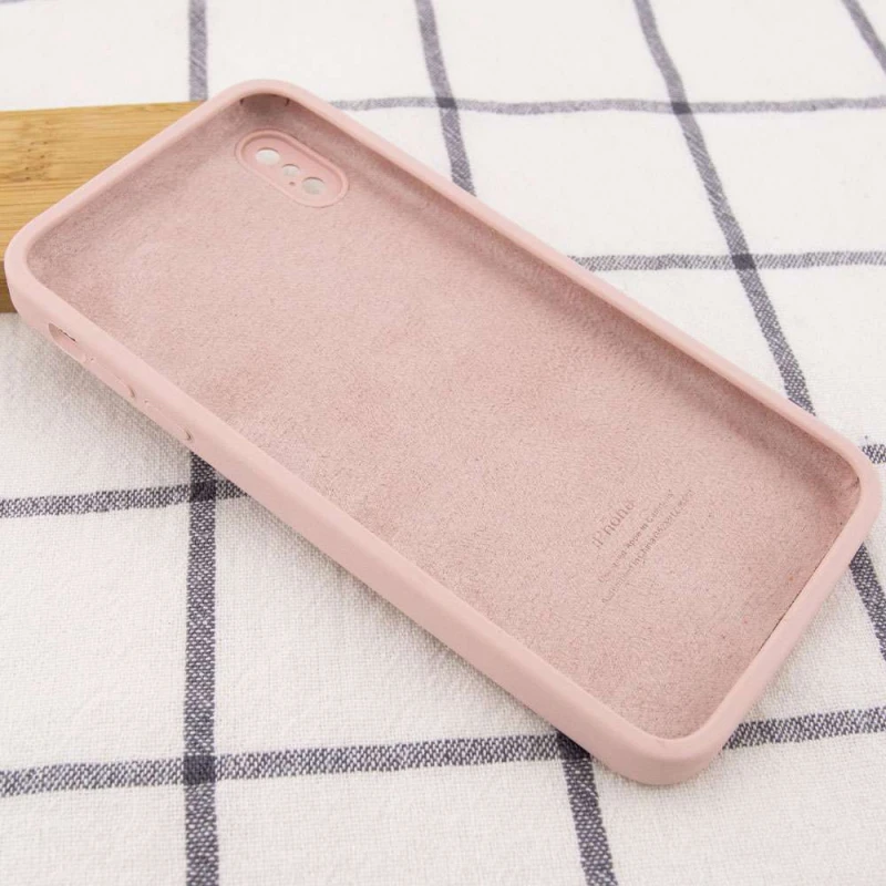 Чохол Silicone Case Square з захистом камери на Apple iPhone XS (5.8") – Рожевий / Pink Sand. Фото 3 з 3